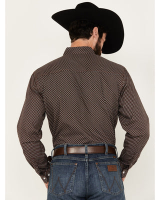 Cinch Mens Brown & White Print Shirt - Cowboy SwaggerCinch Mens Brown & White Print Shirt