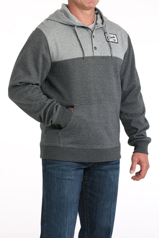 Cinch Men’s Charcoal Color‑Blocked Pullover Hoodie – Style MWK1917002 - Cowboy SwaggerCinch Men’s Charcoal Color‑Blocked Pullover Hoodie – Style MWK1917002