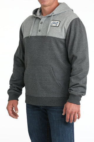 Cinch Men’s Charcoal Color‑Blocked Pullover Hoodie – Style MWK1917002 - Cowboy SwaggerCinch Men’s Charcoal Color‑Blocked Pullover Hoodie – Style MWK1917002