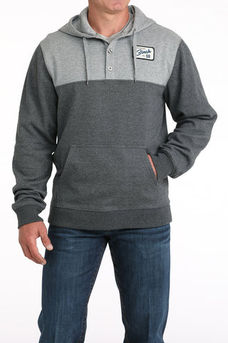 Cinch Men’s Charcoal Color‑Blocked Pullover Hoodie – Style MWK1917002 - Cowboy SwaggerCinch Men’s Charcoal Color‑Blocked Pullover Hoodie – Style MWK1917002