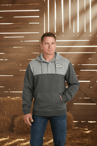 Cinch Men’s Charcoal Color‑Blocked Pullover Hoodie – Style MWK1917002 - Cowboy SwaggerCinch Men’s Charcoal Color‑Blocked Pullover Hoodie – Style MWK1917002