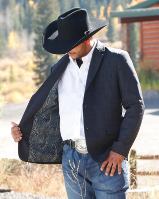 Cinch Men’s Charcoal Grey Western Suit Jacket with Paisley Lining - Cowboy SwaggerCinch Men’s Charcoal Grey Western Suit Jacket with Paisley Lining