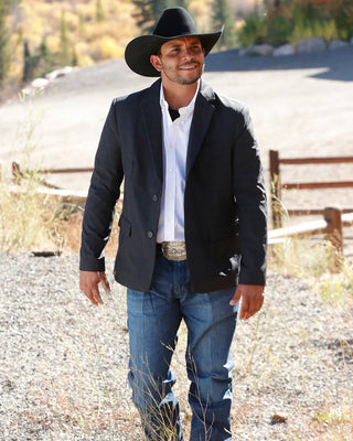 Cinch Men’s Charcoal Grey Western Suit Jacket with Paisley Lining - Cowboy SwaggerCinch Men’s Charcoal Grey Western Suit Jacket with Paisley Lining