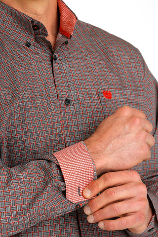 Cinch Men’s Charcoal Print Long Sleeve - Cowboy SwaggerCinch Men’s Charcoal Print Long SleeveMen's Shirts