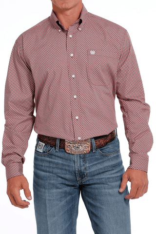 Cinch Men’s Classic Fit Long Sleeve Geo Print Shirt – MTW1105621 - Cowboy SwaggerCinch Men’s Classic Fit Long Sleeve Geo Print Shirt – MTW1105621