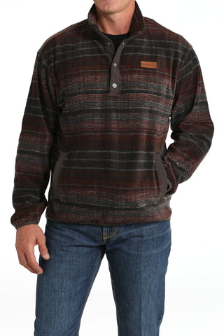 Cinch Men’s Fleece Pullover Brown/Red - Cowboy SwaggerCinch Men’s Fleece Pullover Brown/RedMen's Shirts