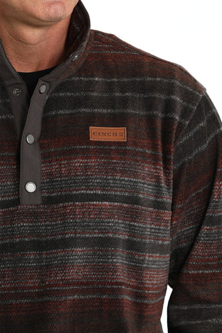 Cinch Men’s Fleece Pullover Brown/Red - Cowboy SwaggerCinch Men’s Fleece Pullover Brown/RedMen's Shirts