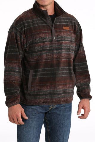Cinch Men’s Fleece Pullover Brown/Red - Cowboy SwaggerCinch Men’s Fleece Pullover Brown/RedMen's Shirts