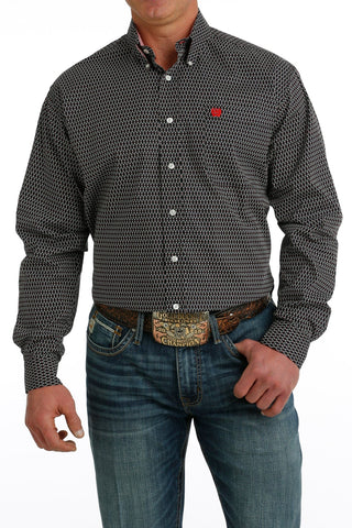 Cinch Men’s Geometric Print Button - Down Western Shirt Black/White/Red - Cowboy SwaggerCinch Men’s Geometric Print Button - Down Western Shirt Black/White/RedMen's Shirts