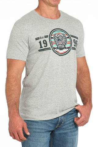 Cinch Men’s Gray Multi Colored Logo Tee - Cowboy SwaggerCinch Men’s Gray Multi Colored Logo TeeShirts & Tops