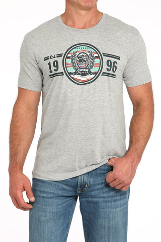 Cinch Men’s Gray Multi Colored Logo Tee - Cowboy SwaggerCinch Men’s Gray Multi Colored Logo TeeShirts & Tops