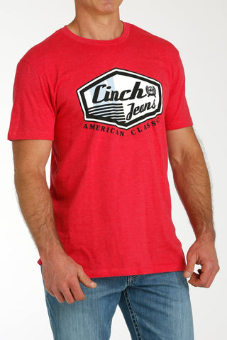 Cinch Men's Jeans Tee Red - Cowboy SwaggerCinch Men's Jeans Tee RedMen's Shirts
