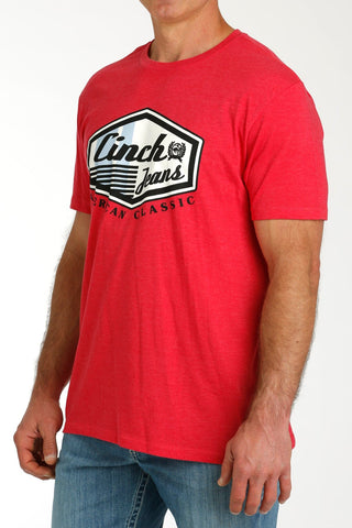 Cinch Men's Jeans Tee Red - Cowboy SwaggerCinch Men's Jeans Tee RedMen's Shirts