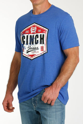 Cinch Men's Jeans Tee Royal Blue - Cowboy SwaggerCinch Men's Jeans Tee Royal BlueMen's Shirts