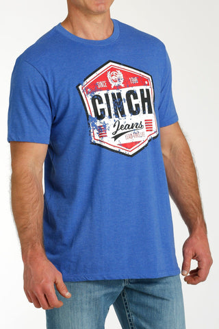 Cinch Men's Jeans Tee Royal Blue - Cowboy SwaggerCinch Men's Jeans Tee Royal BlueMen's Shirts