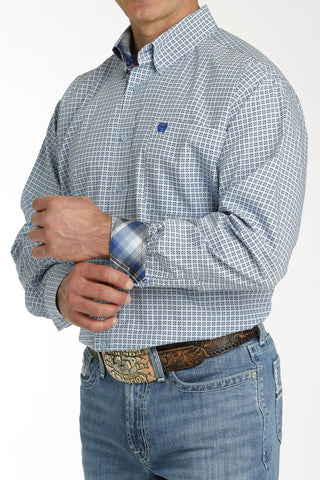Cinch Men’s Light Blue Geometric Print Button - Down Shirt – MTW1105761 - Cowboy SwaggerCinch Men’s Light Blue Geometric Print Button - Down Shirt – MTW1105761Shirts & Tops