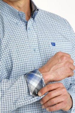 Cinch Men’s Light Blue Geometric Print Button - Down Shirt – MTW1105761 - Cowboy SwaggerCinch Men’s Light Blue Geometric Print Button - Down Shirt – MTW1105761Shirts & Tops