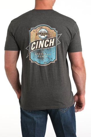 Cinch Men’s Logo Tee Charcoal - Cowboy SwaggerCinch Men’s Logo Tee Charcoal