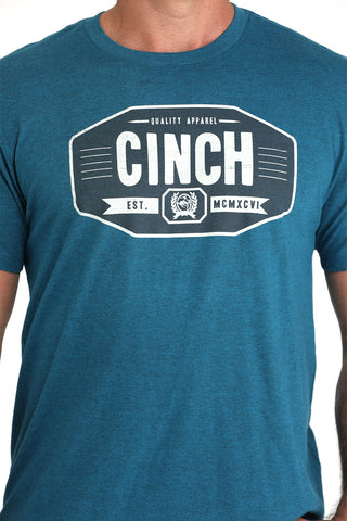 Cinch Men’s Logo Tee Teal white Logo - Cowboy SwaggerCinch Men’s Logo Tee Teal white LogoShirts & Tops
