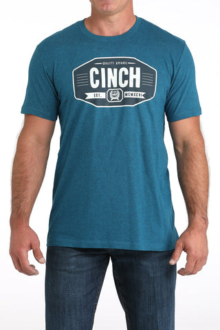 Cinch Men’s Logo Tee Teal white Logo - Cowboy SwaggerCinch Men’s Logo Tee Teal white LogoShirts & Tops