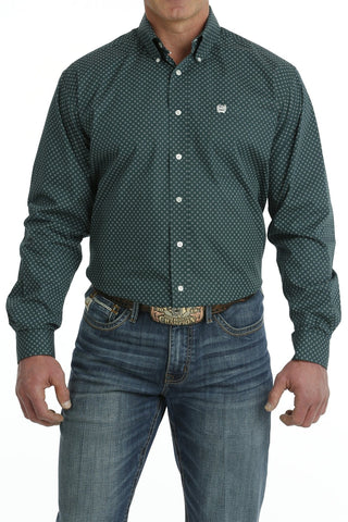 Cinch Mens Long Sleeve Circle Print Button Down - Cowboy SwaggerCinch Mens Long Sleeve Circle Print Button DownMen's Shirts