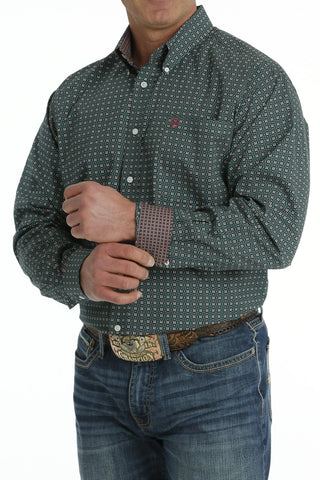Cinch Mens Long Sleeve Flower Printed Shirt Green - Cowboy SwaggerCinch Mens Long Sleeve Flower Printed Shirt GreenMen's Shirts