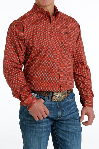 Cinch Men’s Long Sleeve Red Printed Button Down Shirt – MTW1105653 - Cowboy SwaggerCinch Men’s Long Sleeve Red Printed Button Down Shirt – MTW1105653Shirts & Tops