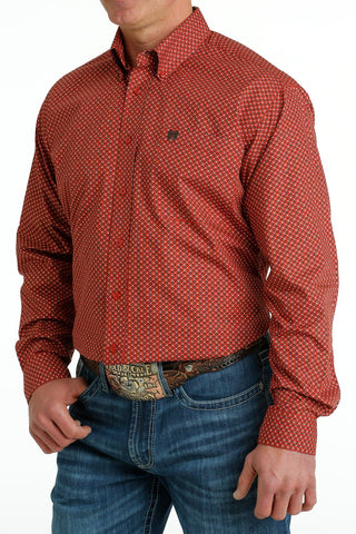 Cinch Men’s Long Sleeve Red Printed Button Down Shirt – MTW1105653 - Cowboy SwaggerCinch Men’s Long Sleeve Red Printed Button Down Shirt – MTW1105653Shirts & Tops