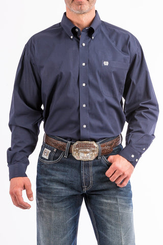 Cinch Mens Long Sleeve Solid Navy Button Down Shirt - Cowboy SwaggerCinch Mens Long Sleeve Solid Navy Button Down Shirt