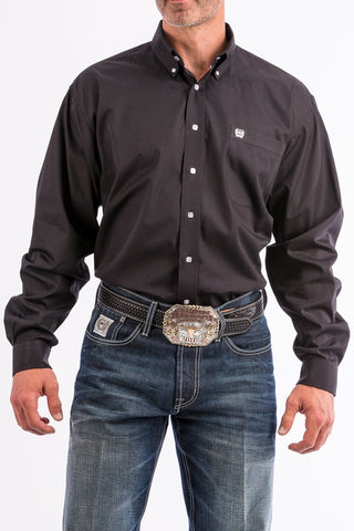 Cinch Men’s LS Solid Black Button Down Shirt - Cowboy SwaggerCinch Men’s LS Solid Black Button Down Shirt