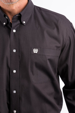 Cinch Men’s LS Solid Black Button Down Shirt - Cowboy SwaggerCinch Men’s LS Solid Black Button Down Shirt