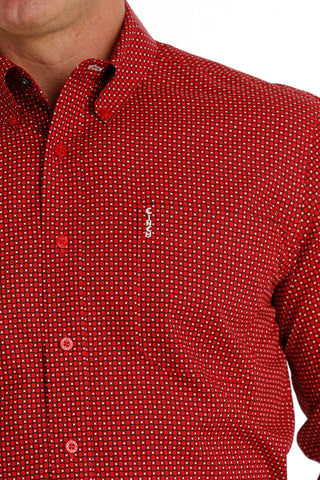 Cinch Men's Modern Fit Long Slevee Red/White Button Down - Cowboy SwaggerCinch Men's Modern Fit Long Slevee Red/White Button DownMen's Shirts