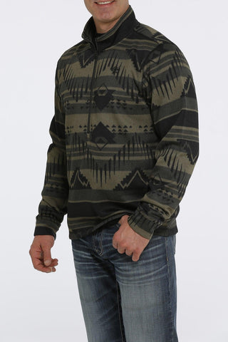 Cinch Men’s Olive & Black 1/2 Zip Sweater Pullover - Cowboy SwaggerCinch Men’s Olive & Black 1/2 Zip Sweater Pullover