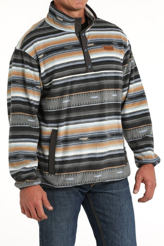 Cinch Mens Polar Fleece Blue and Gold stripe - Cowboy SwaggerCinch Mens Polar Fleece Blue and Gold stripeMen's Shirts