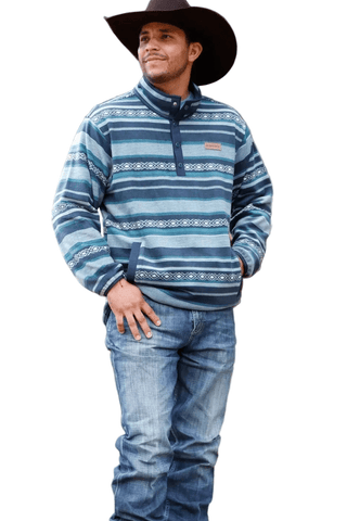 Cinch Men’s Polar Fleece Teal Pullover - Cowboy SwaggerCinch Men’s Polar Fleece Teal PulloverMen's Outerwear