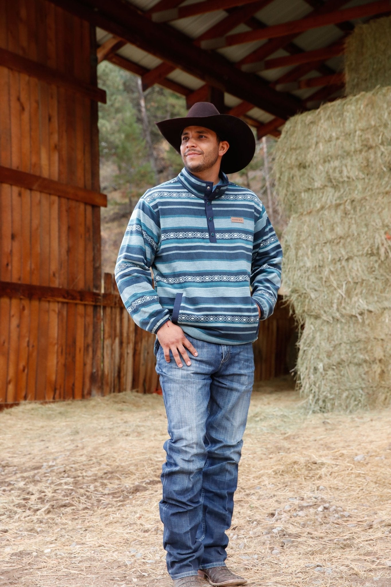 Cinch Men's Polar Fleece Teal Pullover – Cowboy Swagger