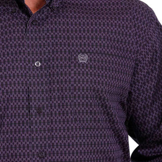 Cinch Mens Purple and Lavender Print Button Down - Cowboy SwaggerCinch Mens Purple and Lavender Print Button Down