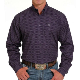 Cinch Mens Purple and Lavender Print Button Down - Cowboy SwaggerCinch Mens Purple and Lavender Print Button Down