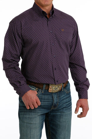 Cinch Men's Purple Long Sleeve Button Down - Cowboy SwaggerCinch Men's Purple Long Sleeve Button DownMen's Shirts