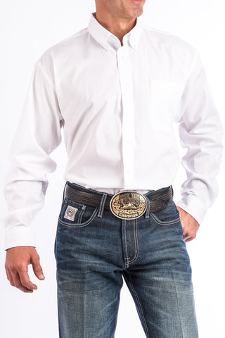 Cinch Men's Solid White Button Down Western Shirt - Cowboy SwaggerCinch Men's Solid White Button Down Western ShirtMen's Shirts