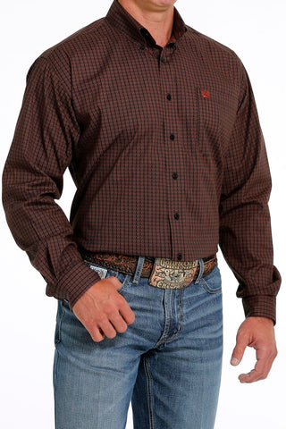 Cinch Men’s Stretch Geometric Print Button - Down Western Shirt Black/Brown - Cowboy SwaggerCinch Men’s Stretch Geometric Print Button - Down Western Shirt Black/Brown