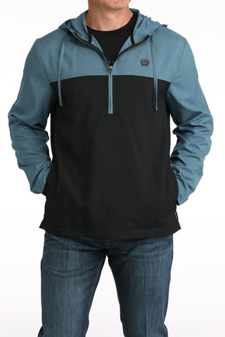Cinch Men’s Teal & Black Color Block Quarter Zip Hoodie - Cowboy SwaggerCinch Men’s Teal & Black Color Block Quarter Zip Hoodie