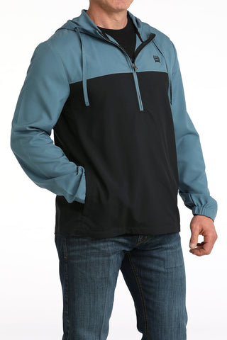 Cinch Men’s Teal & Black Color Block Quarter Zip Hoodie - Cowboy SwaggerCinch Men’s Teal & Black Color Block Quarter Zip Hoodie