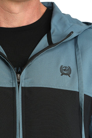 Cinch Men’s Teal & Black Color Block Quarter Zip Hoodie - Cowboy SwaggerCinch Men’s Teal & Black Color Block Quarter Zip Hoodie