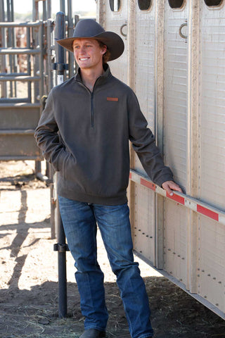 Cinch Men’s Western Half - Zip Pullover – Olive Green - Cowboy SwaggerCinch Men’s Western Half - Zip Pullover – Olive Green