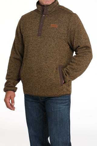 Cinch Men’s Western Pullover – Khaki Quarter Snap Fleece - Cowboy SwaggerCinch Men’s Western Pullover – Khaki Quarter Snap Fleece