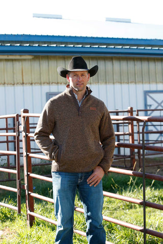 Cinch Men’s Western Pullover – Khaki Quarter Snap Fleece - Cowboy SwaggerCinch Men’s Western Pullover – Khaki Quarter Snap Fleece