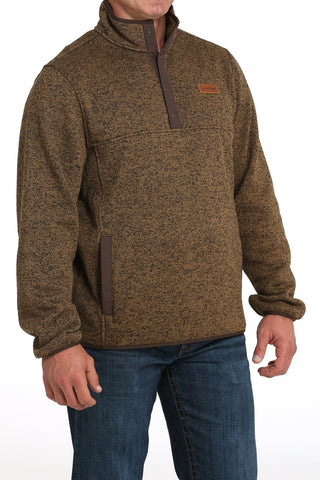 Cinch Men’s Western Pullover – Khaki Quarter Snap Fleece - Cowboy SwaggerCinch Men’s Western Pullover – Khaki Quarter Snap Fleece