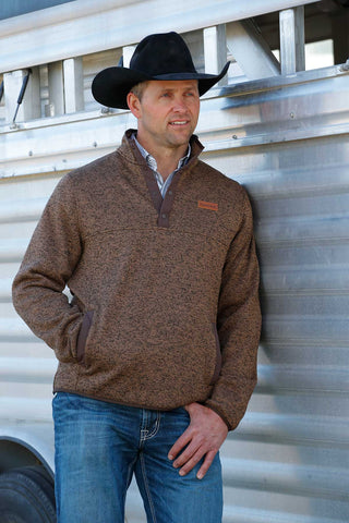 Cinch Men’s Western Pullover – Khaki Quarter Snap Fleece - Cowboy SwaggerCinch Men’s Western Pullover – Khaki Quarter Snap Fleece