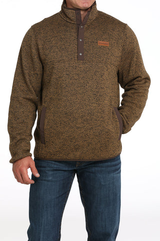 Cinch Men’s Western Pullover – Khaki Quarter Snap Fleece - Cowboy SwaggerCinch Men’s Western Pullover – Khaki Quarter Snap Fleece